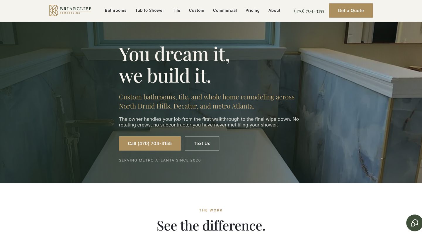 Homepage of Briarcliff Remodeling