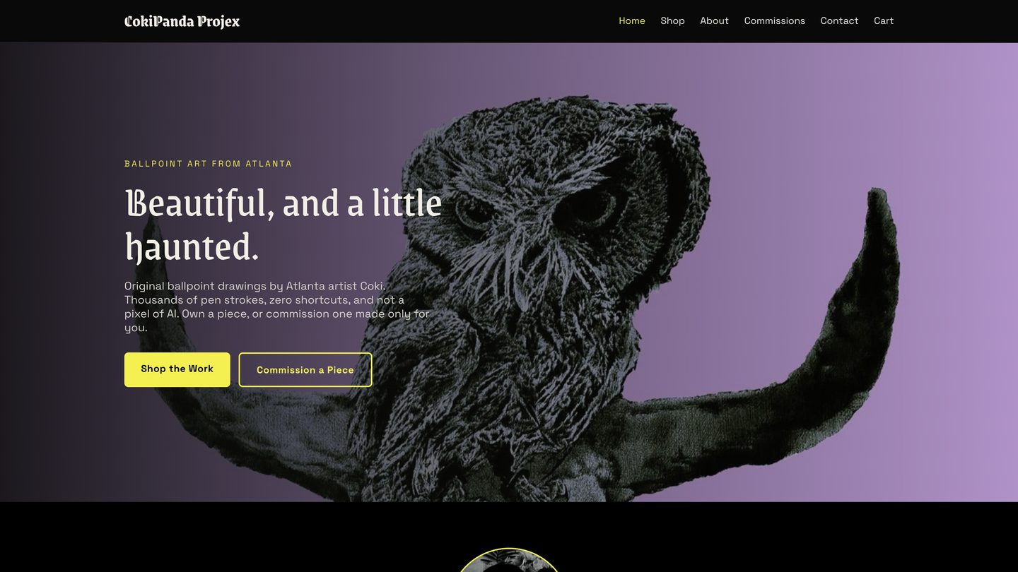 Homepage of Coki Panda Projex